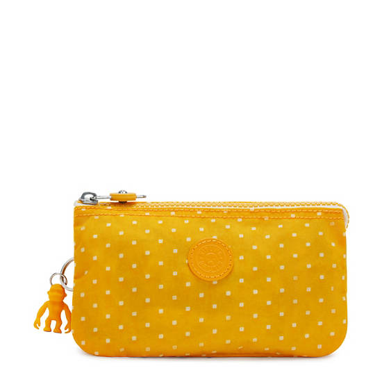 Kipling Creativity Large Printed Pouch Tassen Geel | België 1117NW